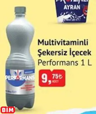 PERFORMANS MULTİVİTAMİNLİ ŞEKERSİZ İÇECEK